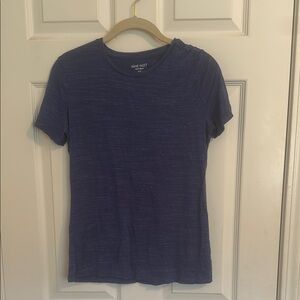 Nine West Blue Fitted Short Sleeve T-Shirt